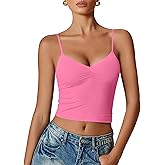 Avidlove Women Sexy V Neck Tank Top Spaghetti Strap Y2K Going Out Basic Cami Shirt