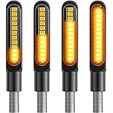 Kinstecks 4PCS Motorcycle Indicators Flowing Turn Signal Lights Motorbike Turning Indicators 12V 12LED for Motorcycle Motorbike LED Amber