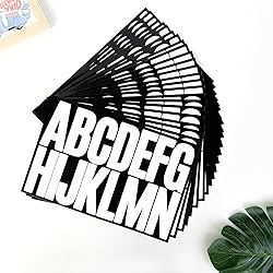 9 Sheets Self Adhesive Vinyl Letters Numbers