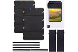 BREENHILL 2 Pack RV Door Window Shade Cover - Foldable Magnetic RV Blackout Window Cover with Privacy Features (25 * 16 in),Camper Trailer Door Window Cover, Waterproof Thickened Oxford Fabric