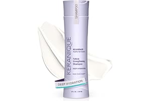 Keranique Deep Hydration Scalp Stimulating Shampoo for Thinning Hair, 8 Fl Oz