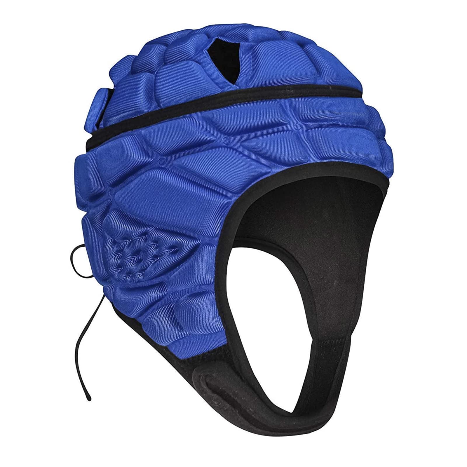 Kids Rugby Headguards Soft Padded Football Helmet Adjustable Rugby Headgear with Chin Strap Breathable Multi-Sprots Scrum Cap Anti-Collision Bump Cap Training Head Protective Head Gear for Teen Child