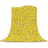 JOOCAR Cute Rubber Duck Throw Blankets Yellow Cartoon Ducks Throw Blanket Soft Lightweight Cozy Warm Blankets for Living Rooms Bedroom Couch Sofa Home Decor 40x50 Inch