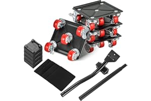 FLKQC Furniture Moving Dolly Sliders 5 Wheels Furniture Lift Mover Tool Set with 360° Rotatable & Lockable Wheels Heavy Duty 
