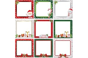 CLOTHMILE 9 Pieces Christmas Sticky Notes Christmas Design Self-Adhesive Note Pads Winter Sticky Memo Notes for School Office Home Supplies Students Teachers Presents