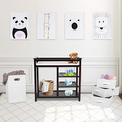 changing table with hamper and drawers