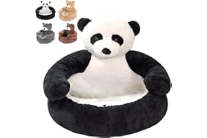 Teddy Bear Dog Bed with Arms,Teddy Bear Bed for Dogs,Cozy Fluffy Washable Cuddler Bed with Anti-Slip Bottom,Puppy Bed for Ind