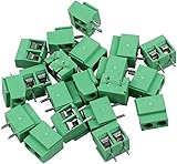 20Pcs 2 Pole 5mm Pitch PCB Mount Screw Terminal Block 8A 250V