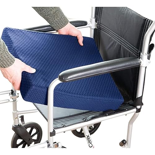 Carex Memory Foam Seat Cushion Office Chair Cushion and Wheelchair  Cushion Comfortable Chair Pad, 18