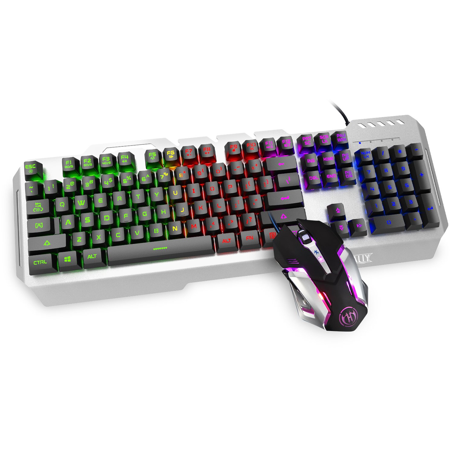 HIRALIY X11 Mechanical Feeling Aluminum Panel Rainbow Wired Gaming
