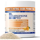L-Arginine PRO | 5,500mg L-Arginine Plus L-Citrulline 1,100mg Orange Powder Drink Mix Supplement for Increased Nitric Oxide Production