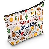 WZMPA Dallas Texas Trip Cosmetic Bag Dallas Souvenirs Gifts Take Me To Dallas Zipper Pouch Bag Dallas Travel Gift (Take Dallas)