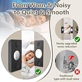 Tonitrui Upgraded Magnetic Door Catch 2 Pack Black Quiet Easy Install view 3
