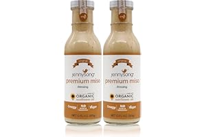 Jennysong Original Premium Miso Dressing I Pack of 2 I Made with Organic Sunflower Oil. Creamy, Vegan, No Artificial Sweeteners, and No Trans Fats or Cholesterol - 12 oz. bottle each