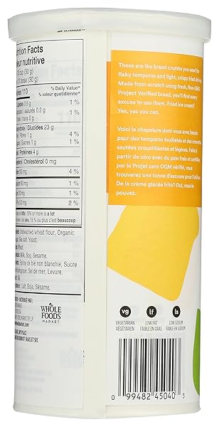 365 BY WHOLE FOODS MARKET, PANKO BREAD CRUMBS, 8 OUNCE
