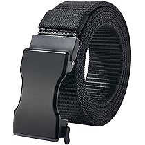SlideBelts Classic Ratchet Belt - Black Vegan Leather