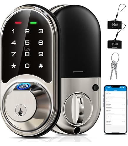Keyless Entry Smart Door Lock - Keypad Deadbolt With Auto-Lock For Home & Apartment