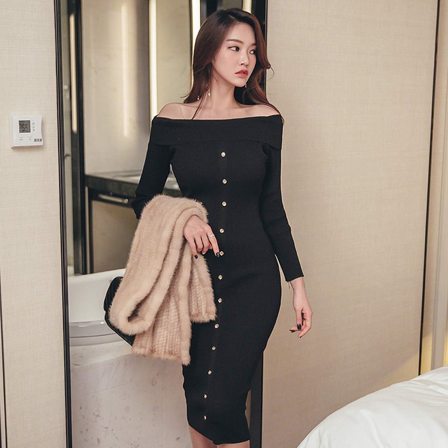 off shoulder night dress