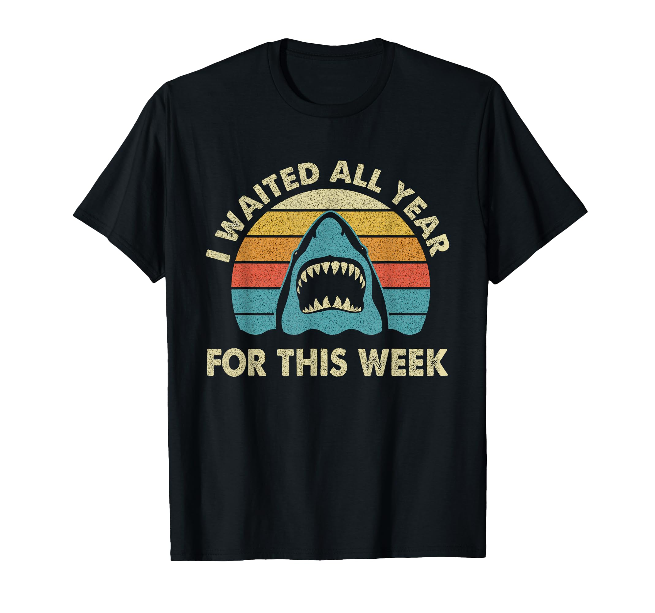 Photo 1 of ** NAVY **I Waited All Year For This Week - Shark Lover Ocean Wildlife T-Shirt Kids 8