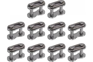 uxcell 12Pcs #40 Chain Master Connector Link Roller, 1/2" Pitch Carbon Steel, Standard Connecting Split Links for 08A Chain