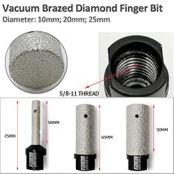 FACHLICH 25mm Diamond Milling Bits for Porcelain