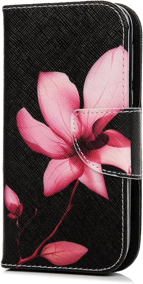 NOKIA 1 Case Leather, Shockproof PU Leather Flip Notebook Wallet Case with Magnetic Closure Stand Card Holder ID Slot Money Pouch Folio TPU Bumper Protective Skin Case Cover for NOKIA 1 Lotus