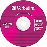 Verbatim 43167 CD-RW 80min 12x Rewriteable Colour Discs 5 Pack Slim Case view 6