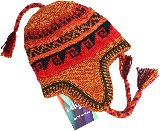 CELITAS DESIGN Gorro de Chullo Pac Inca Baby Alpaca Fabricado en ...