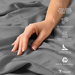 URBANHUT 100% Cotton King Size Bed Sheets