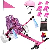 DisplayForever Hoverboard Kart Seat Attachment for All Ages | Hoverboard Accessories Compatible with 6.5'' 8'' 8.5'' 10'' Two Wheel Self Balancing Scooter | Adjustable Frame Length