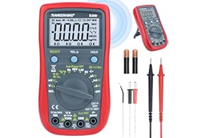 6000 Counts RANGERHINO-R30D Digital Multimeter Tester Automotive, NCV Detection, AC/DC Voltage AC/DC Current, for Resistance Temperature Battery Diodes and Continuity, Backlit LCD Display, Data Hold