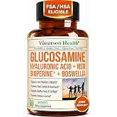 Glucosamine Sulfate 1000mg with Hyaluronic Acid &ndash; Joint Supplement 60 Caps