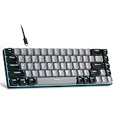 MageGee Portable 60% Mechanical Gaming Keyboard, MK-Box LED Backlit Compact 68 Keys Mini Wired Office Keyboard with Blue Swit