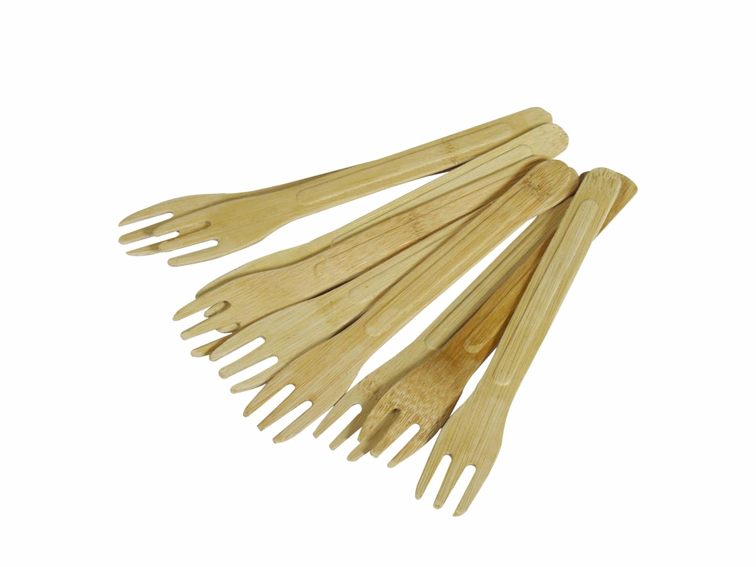 Island Bamboo 61/2Inch Disposable Bamboo Fork, 12Count