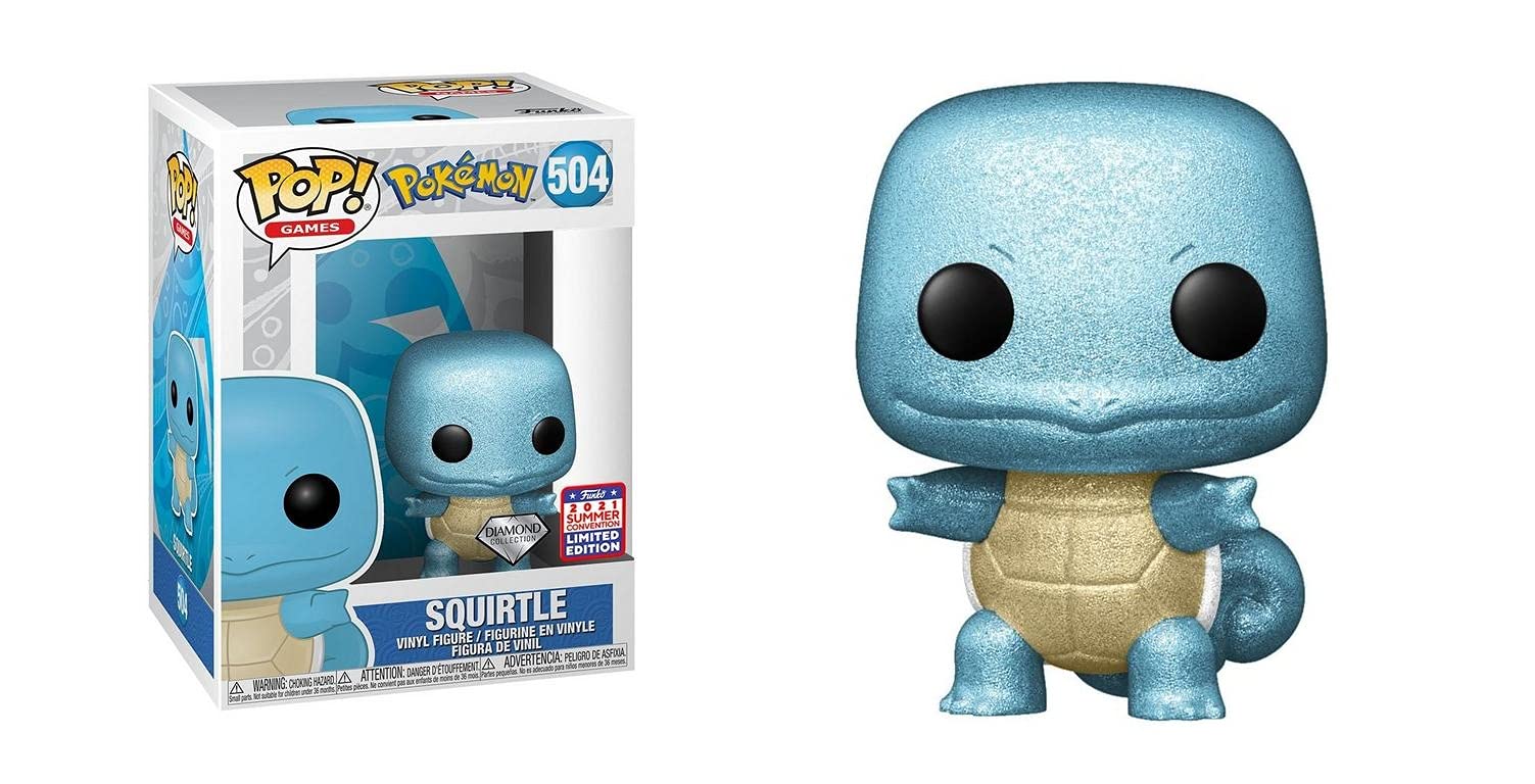Funko POP! Games: Pokemon Squirtle Diamond Collection 2021 FunKon Exclusive 504 Shared Summer