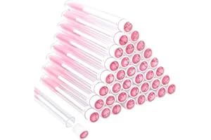 TUZAZO 80 Pieces Mascara Wand Tube Set 40 Diamond Empty Eyelash Brush Tubes Spoolies 40 Mascara Wand Lash Extension Brushes Applicators Makeup Tools (Pink Lash Style)