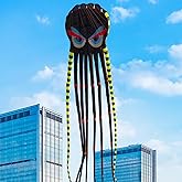 3D 26ft Ultra Large & Funs Octopus Foil Kite with 1000D Kite String, Beach Park Outdoor Fun Beach Trip Great Gift to Kids Build