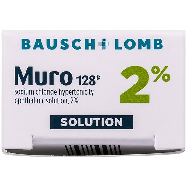 MURO 128 EYE DROPS, TEMPORARY RELIEF OF CORNEAL EDEMA, EYE CARE, SODIUM CHLORIDE HYPERTONICITY OPHTHALMIC SOLUTION 2% , 0.5 FL OZ