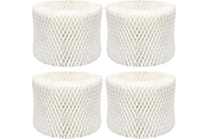 Funmit Humidifier Filters Replacement for Honeywell Humidifier Filter HAC-504 HAC-504AW and Honeywell Filter A, Replacement for Honeywell HCM-350 HCM-500 HCM600 Cool Mist Humidifiers, 4 Pack, White