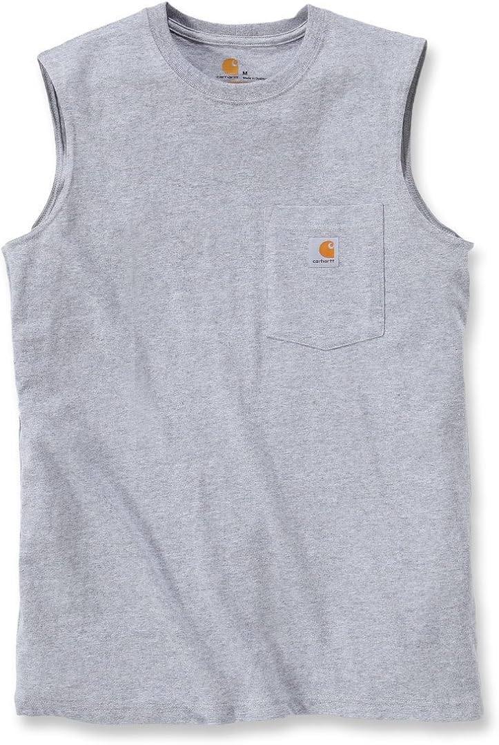 Carhartt Men's 100374 Sleeveless Pocket TShirt XSmall Regular