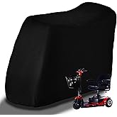 Sqodok Mobility Scooter Storage Cover, 420D Scooter Cover with Windproof Buckles Waterproof Scooter Weather Cover Protect from Dust Dirt Snow Rain Sun Rays, 48" x 22" x 38"