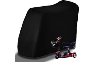 Sqodok Mobility Scooter Storage Cover, 420D Waterproof Wheelchair Cover for Storage, Mobility Scooter Accessories for All-Weather Outdoor Protection Dust Cover, 55" x 26" x 36"