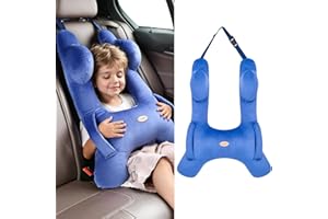 FLORICH Kids Travel Pillow, Car Sleeping Travel Pillow for Kids, Washable H-Shaped Pillow for Adults and Children to Support Head and Body for Road Trips Pillow for Car (Blue)
