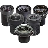 Arducam M12 Lens Kit for Raspberry Pi HQ Camera (Type 1/2.3), 20 to 180 Degrees Telephoto, Wide Angle, Fisheye Lenses with M12 to CS-Mount Adapter, Locking Ring, Cleaning Cloth and More