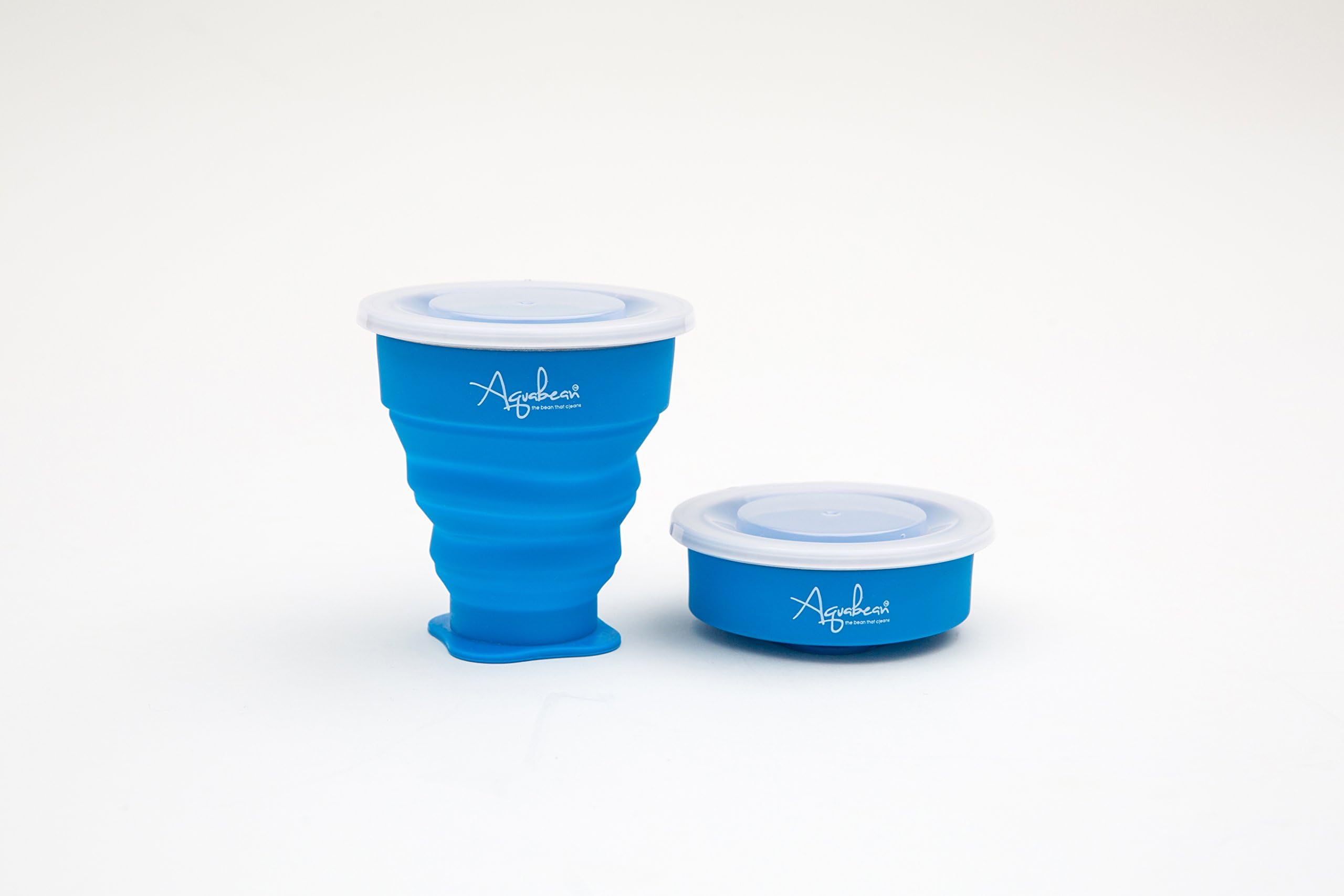 Aquabean Silicone Collapsible Travel Lota- Blue