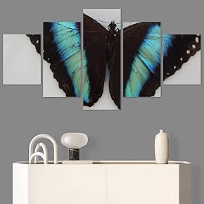 SIGNWIN 5 Panel Canvas Wall Art Open Wings...