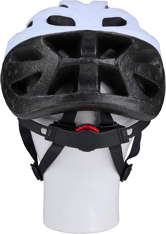 CASCO BICICICLETTA Ø55-58 CM - BICICLETTA UOMO DONNA - LEGGERO CON VENTILAZIONE E CINGHIA - BIANCO PER TUTTO I
