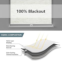 Cordless Roller Shades Blackout Blinds for Windows