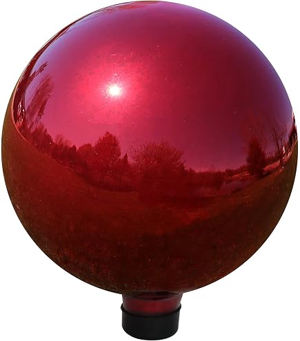 12" Stainless Steel Gazing Ball With Stand - Silver Reflective Garden Orb, Outdoor Decor