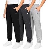 AEROPOSTALE Boys Fleece Joggers 3-Pack, Active Sweatpants, Size 4-16 | Soft Fleece Fabric, Elastic Waistband, Side Pockets, Tapered Fit, 3-Pack Value